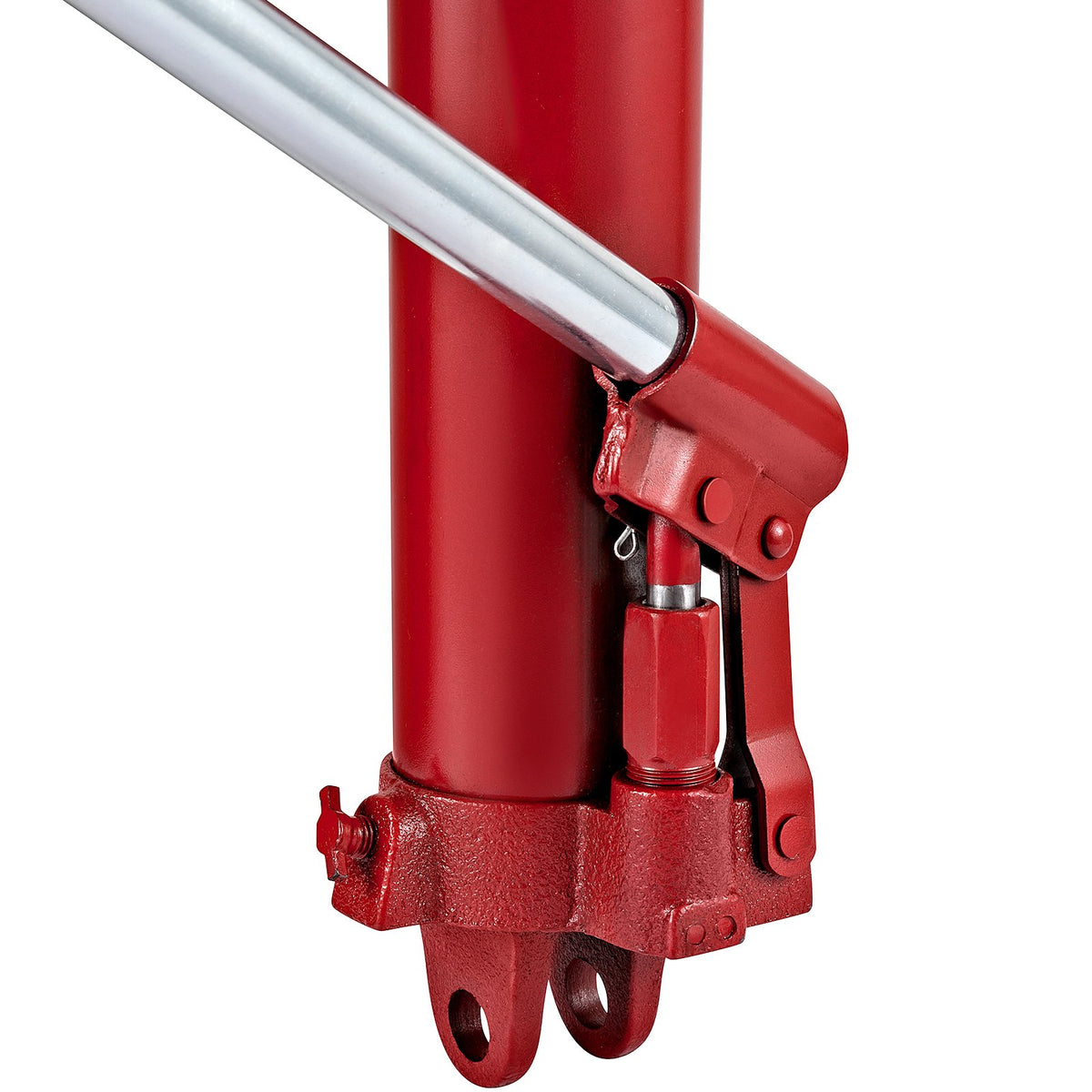 VEVOR Hydraulic Long Frame Jack, 3 t Lifting Capacity, Single Acting Pump, Clevis Base, Manual Trolley Jack with Handle, Red
