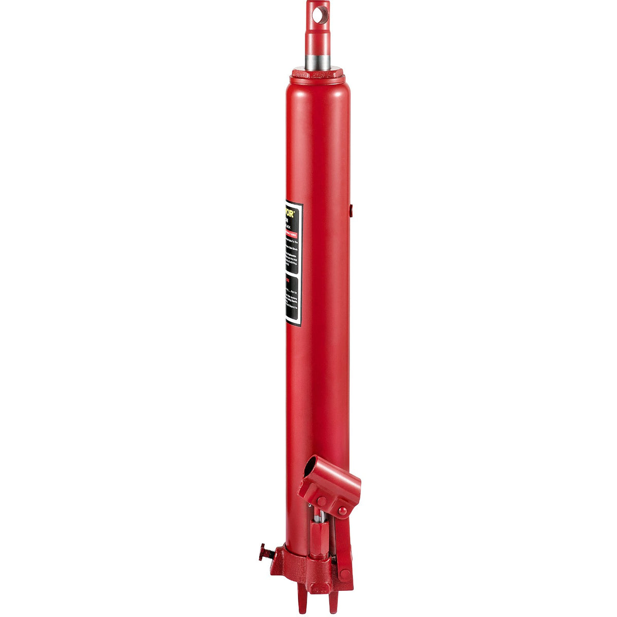 VEVOR Hydraulic Long Frame Jack, 3 t Lifting Capacity, Single Acting Pump, Clevis Base, Manual Trolley Jack with Handle, Red