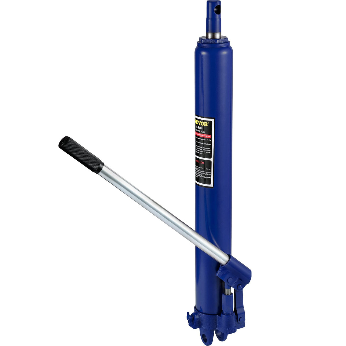 VEVOR Hydraulic Long Jack, 8 t Lifting Capacity, with Single-Acting Pump and Hook Base, Manual Trolley Jack with Handle, Suitable for Garages/Workshops, Engine Lifting, Blue