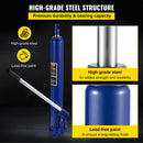 VEVOR hidrauliskais garais domkrats, 8 t celtspēja, ar vienvirzuļa sūkni un āķa pamatni, manuālais dzīvotājkrēsls ar rokturi, piemērots garāžām/darbnīcām, dzinēja pacelšanai, zils