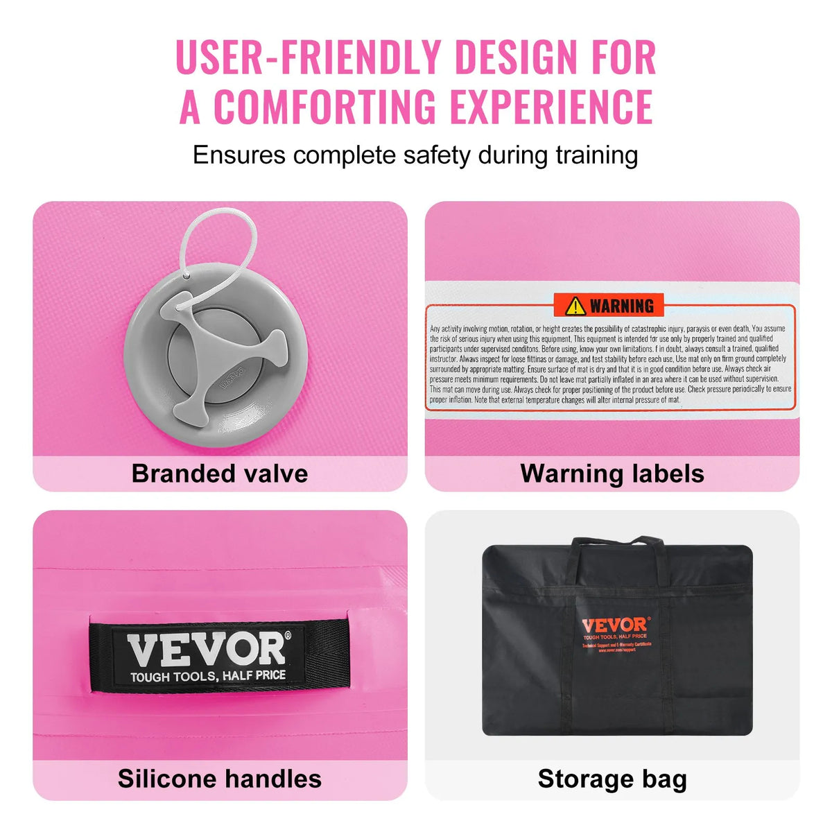 VEVOR Air Track Set 2 pcs – Inflatable Mat and Gymnastics Roller with Pump
