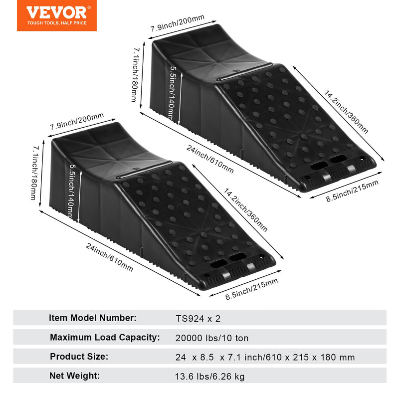 Plastmasas divasu uzbrauktuves 2 gab., līdz 9000 kg, kemperiem un treileriem