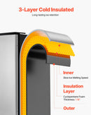 VEVOR Zem letes ledus pagatavotājs 36 kg/dienā, ar noteces sūkni, apgriežamām durvīm