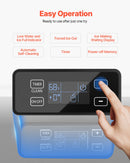 VEVOR Zem letes ledus pagatavotājs 36 kg/dienā, ar noteces sūkni, apgriežamām durvīm