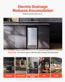 VEVOR Zem letes ledus pagatavotājs 36 kg/dienā, ar noteces sūkni, apgriežamām durvīm