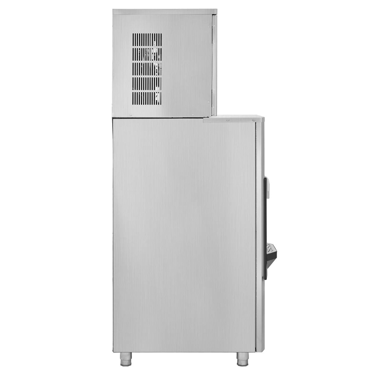 VEVOR komerciālais ledus ģenerators 181 kg/24 h, 82 kg uzglabāšanas tvertne, automātiska ledus dozēšana 9 kg/min, pašattīrīšanās funkcija, skārienvadība, piemērots bāram, kafejnīcai un restorānam - ZEMLETES.LV