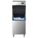 Komerciālā ledus mašīna 181,4 kg/24 h ar 136 kg ietilpīgu tvertni, automātisko pašattīrīšanos un skārienekrānu, piemērota bāriem, kafejnīcām un restorāniem