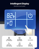 Komerciālā ledus mašīna 181,4 kg/24 h ar 136 kg ietilpīgu tvertni, automātisko pašattīrīšanos un skārienekrānu, piemērota bāriem, kafejnīcām un restorāniem