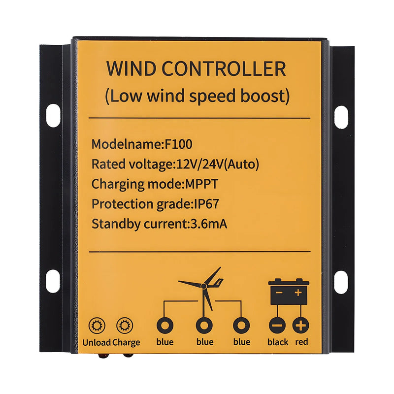 VEVOR 12 V 600 W saules un vēja enerģijas komplekts, 2 × 100 W monokristāliskie paneļi, 400 W vēja turbīna ar kontrolieri, 12,8 V 100 Ah LiFePO₄ akumulators un 1000 W hibrīdais saules invertors mājai, kemperim, laivai un autonomai lietošanai