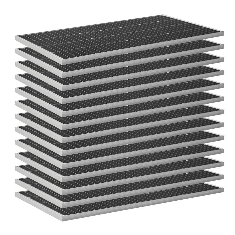 VEVOR 2400 W 48 V pilns saules enerģijas komplekts, 12 × 200 W monokristāliskie saules paneļi, 51,2 V 100 Ah LiFePO₄ akumulators, 48 V 5000 W hibrīdinvertors autonomām sistēmām lielai mājai, šķūnim vai saimniecībai