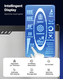 VEVOR profesionāls ledus ģenerators, 136 kg/24 h ledus ražošana, nerūsējošā tērauda uzglabāšanas tvertne 136 kg, automātiska pašattīrīšanās, skārienekrāns, piemērots bāriem, kafejnīcām un restorāniem