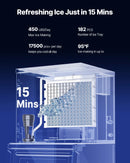 VEVOR profesionāla ledus ražošanas iekārta, 204 kg/24 h, ar 113 kg nerūsējošā tērauda uzglabāšanas tvertni, automātiska pašattīrīšanās, skārienjutīga vadība, bāriem, kafejnīcām un restorāniem