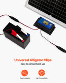 VEVOR 30 W 12 V saules paneļa akumulatora lādētājs, uzturošās uzlādes saules lādētājs ar viedo MPPT kontrolieri un regulējamu montāžas kronšteinu, IP67 ūdensizturīgs, paredzēts automašīnām, laivām, kemperiem, motocikliem un piekabēm