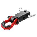 50 mm piekabes sakabes uztvērējs ar D-gredzena vilkšanas šakli, piemērots kravas auto un Jeep, izturība līdz 29,9 t