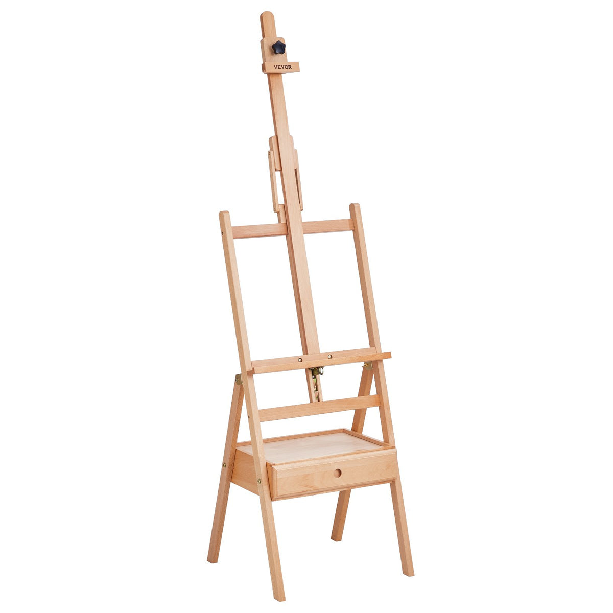 VEVOR French Art Easel with Drawers, Foldable, Beech Wood, Canvas up to 91 cm