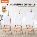 VEVOR franču mākslas statīvs, tur audeklu līdz 91,44 cm, beechwood koks, salokāms skices statīvs ar atvilktnēm