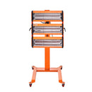 VEVOR 3300W infrasarkanā krāsas žāvēšanas lampa ar statīvu, 0,8 m² pārklājums, 1-60 min taimeris