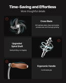 Rokas gaļas maļamā mašīna, 304 nerūsējošais tērauds, ar kloķi un tērauda stiprinājumu galdam, desu pildītājs ar 2 griešanas diskiem un 4 uzgaļiem, piemērota liellopu, cūkgaļas un citu produktu malšanai