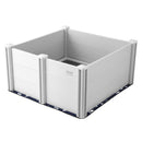 VEVOR suņu dzemdību kaste ar malām un paliktni, 98 × 98 × 46 cm, PVC, ar aizsargstieņiem kucēniem un suņiem