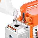 VEVOR gaisa kondicionēšanas vakuumsūkņa un manometru komplekts 99 l/min, vienpakāpes rotācijas lāpstiņu HVAC vakuumsūknis automobiļu un HVAC sistēmām R134a, R22, R410a, R1234YF un R32, ar pārnēsāšanas somu