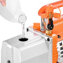 VEVOR AC vakuuma sūkņa un manometru komplekts 198 l/min, divpakāpju rotācijas lāpstiņu HVAC vakuuma sūknis ar A/C manometru kolektoru, noplūžu detektoru un pārnēsāšanas somu, paredzēts R134a / R22 / R410a auto un HVAC gaisa kondicionēšanas sistēmām