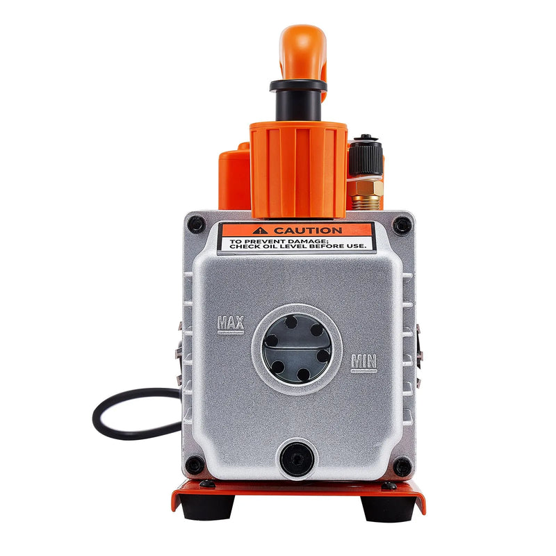 VEVOR vakuumsūknis 115 l/min ar manometru komplektu, vienpakāpes rotācijas lāpstiņu HVAC vakuumsūknis ar aukstumaģenta kolektora manometriem, noplūžu detektoru un pārnēsāšanas somu R134a, R22, R410a un R1234YF sistēmām