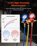 VEVOR vakuumsūknis 115 l/min ar manometru komplektu, vienpakāpes rotācijas lāpstiņu HVAC vakuumsūknis ar aukstumaģenta kolektora manometriem, noplūžu detektoru un pārnēsāšanas somu R134a, R22, R410a un R1234YF sistēmām
