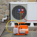 VEVOR vakuumsūknis 115 l/min ar manometru komplektu, vienpakāpes rotācijas lāpstiņu HVAC vakuumsūknis ar aukstumaģenta kolektora manometriem, noplūžu detektoru un pārnēsāšanas somu R134a, R22, R410a un R1234YF sistēmām
