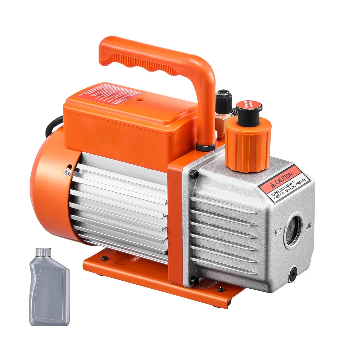 VEVOR Vacuum Pump 233 l/min, Single-Stage Rotary Vane HVAC Vacuum Pump for R134a / R22 / R410a Systems, Kit with Oil Bottle, for Car Air Conditioning Maintenance and Resin Degassing