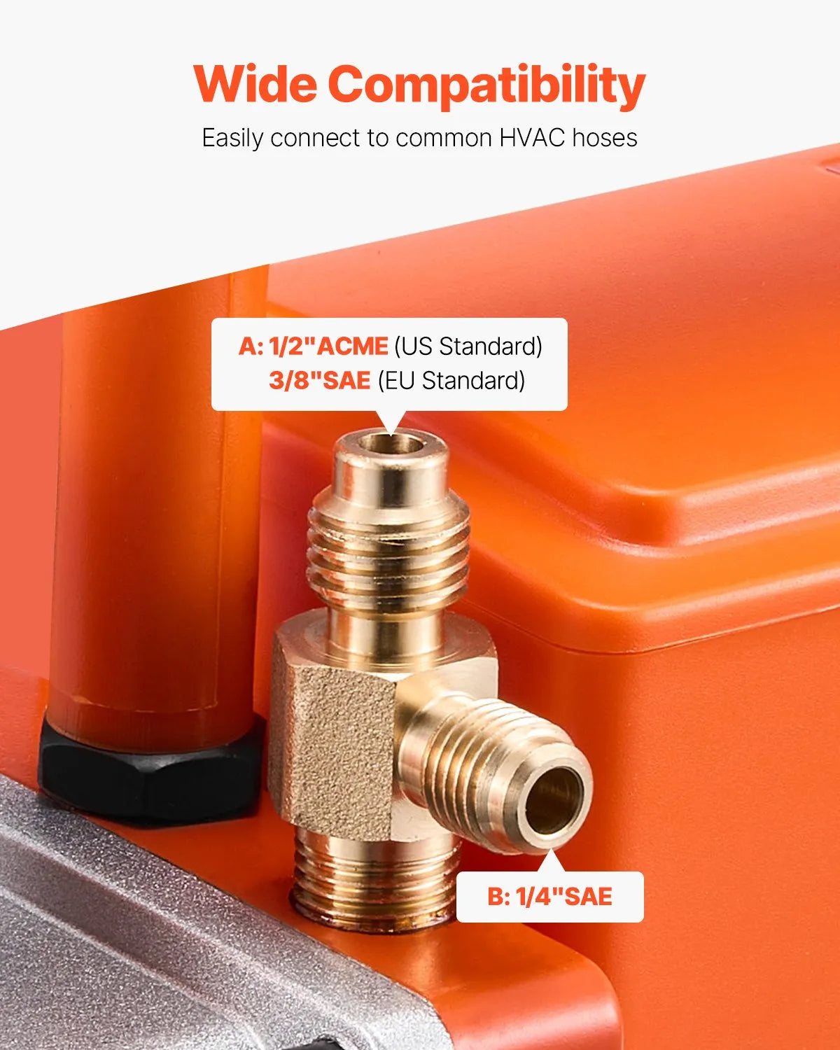 VEVOR Vacuum Pump 217 l/min, Single-Stage Rotary Vane HVAC Vacuum Pump for R134a / R22 / R410a Systems, Kit with Oil Bottle, for Car Air Conditioning Maintenance and Resin Degassing