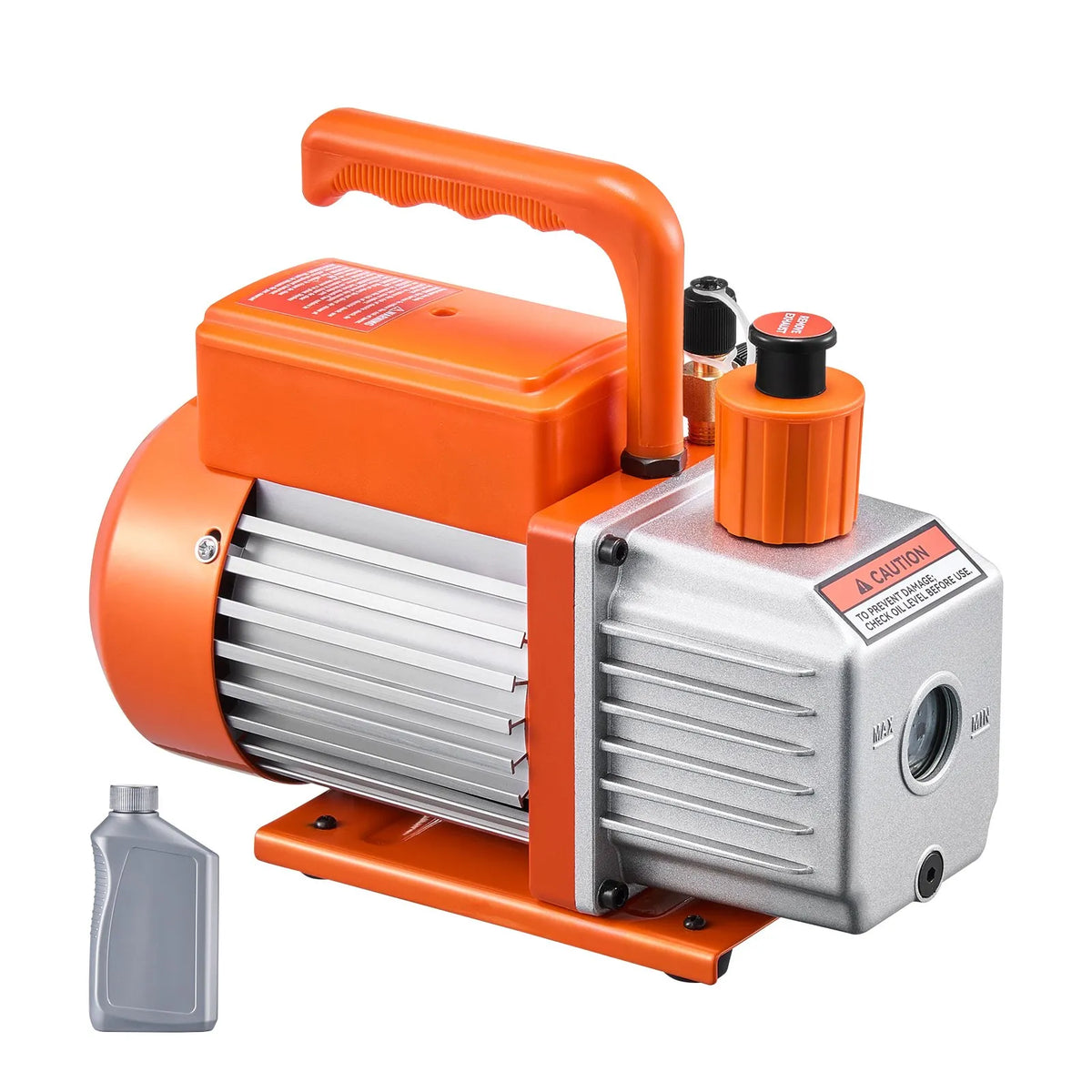 VEVOR Vacuum Pump 217 l/min, Single-Stage Rotary Vane HVAC Vacuum Pump for R134a / R22 / R410a Systems, Kit with Oil Bottle, for Car Air Conditioning Maintenance and Resin Degassing