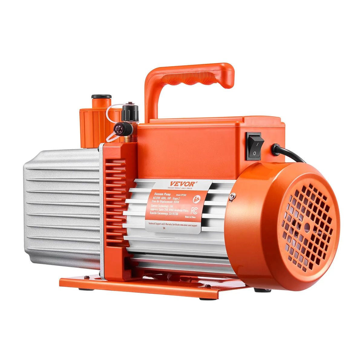 VEVOR Vacuum Pump 533 l/min, Two-Stage Rotary Vane HVAC Vacuum Pump for R134a, R22 and R410a Systems, Car Air Conditioning Maintenance and Resin Degassing with Oil Bottle