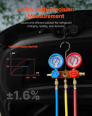 VEVOR vienpakāpes HVAC vakuuma sūknis ar manometru komplektu 267 l/min, rotācijas lāpstiņu konstrukcija, ar noplūžu noteikšanas šļūtenēm, piemērots R134a, R12, R22, R502A, R410A, R404 un R407C