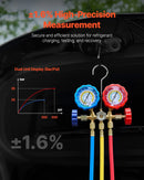 VEVOR vakuumsūknis 217 l/min ar manometru komplektu, vienpakāpes rotācijas lāpstiņu HVAC vakuumsūknis ar šļūtenēm, gaisa kondicionēšanas un dzesēšanas sistēmām R134a, R12, R22 un R502a apkopei