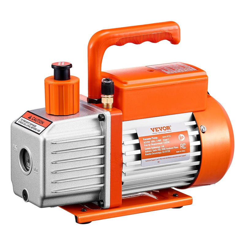 VEVOR vakuuma kamera 5,7 l ar vienpakāpes vakuuma sūkni 100 l/min, nerūsējošā tērauda kamera ar akrila vāku, ar eļļu un 1,5 m šļūteni, paredzēta sveķu, silikonu un epoksīdu degazācijai