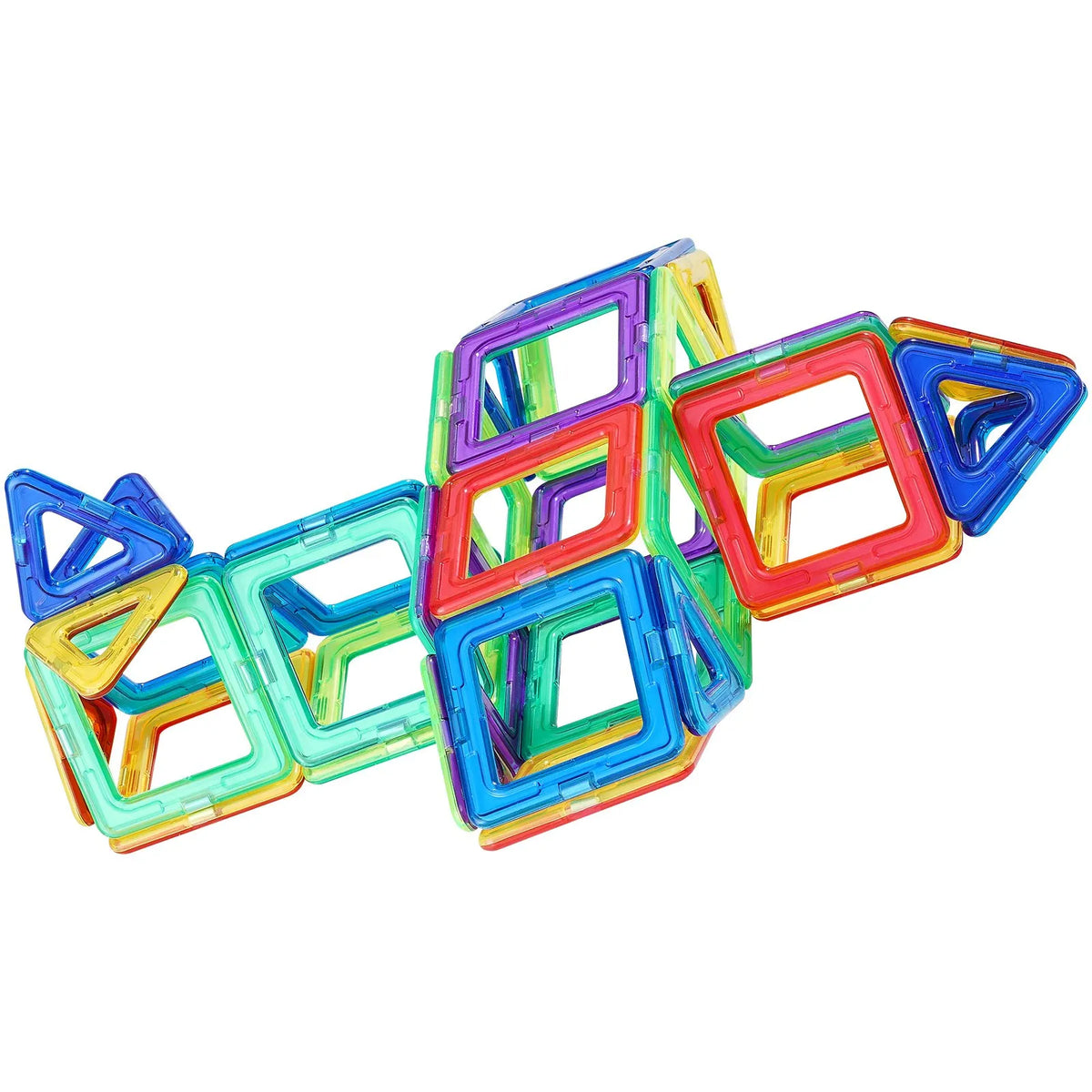 VEVOR Magnetic Tiles 123 pcs with Wheels and Panoramic Wheel, STEM, from 5 Years