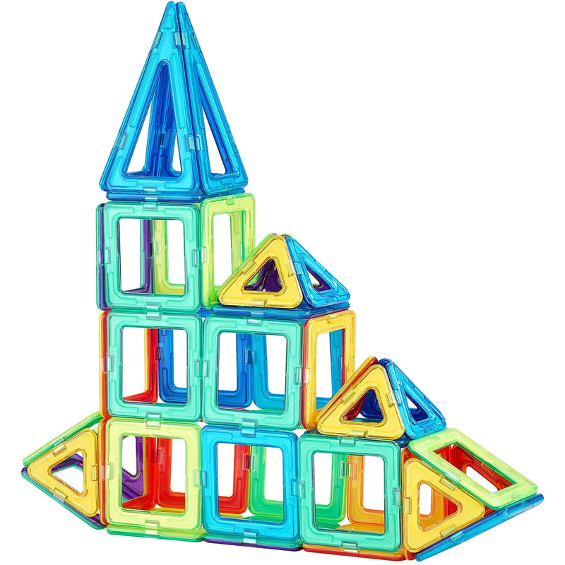 VEVOR magnētisko kluču komplekts, 123 gab., magnētiskie būvkluču elementi bērniem ar riteņu komplektu un panorāmas rata konstrukciju; STEM izglītojošā būvēšanas rotaļlieta bērniem no 5 gadu vecuma