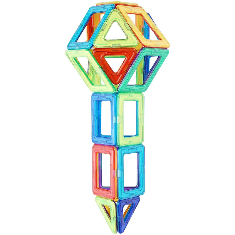 VEVOR magnētisko kluču komplekts, 62 gab., magnētiskie būvkluču elementi bērniem ar riteņu komplektu; STEM sensorā izglītojošā rotaļlieta bērniem no 4 gadu vecuma