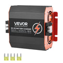 VEVOR 12 V 30 A DC–DC akumulatora lādētājs 375 W, borta lādētājs svina-skābes, litija, AGM, GEL un šķidrā elektrolīta akumulatoriem, viedā daudzpakāpju uzlāde, paredzēts kemperiem, komerctransportam, laivām un jahtām