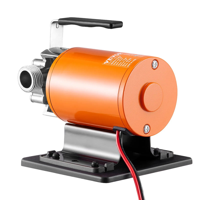 VEVOR ūdens pārsūknēšanas sūknis 12 V DC, plūsma 23 l/min, jauda 75 W, pārnēsājams elektriskais sūknis ar 183 cm iesūkšanas šļūtenes komplektu, lāpstiņriteni un sieta filtru dārza, lietus ūdens tvertņu, baseinu, dīķu, burbuļvannu un akvāriju nosusināšanai