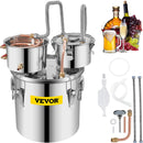 19L estilācijas aparāts, ar vara cauruli,  ar Iebūvētu termometru, piemērots alkohola, esenciālo eļļu, hidrosolu un destilēta ūdens ražošanai