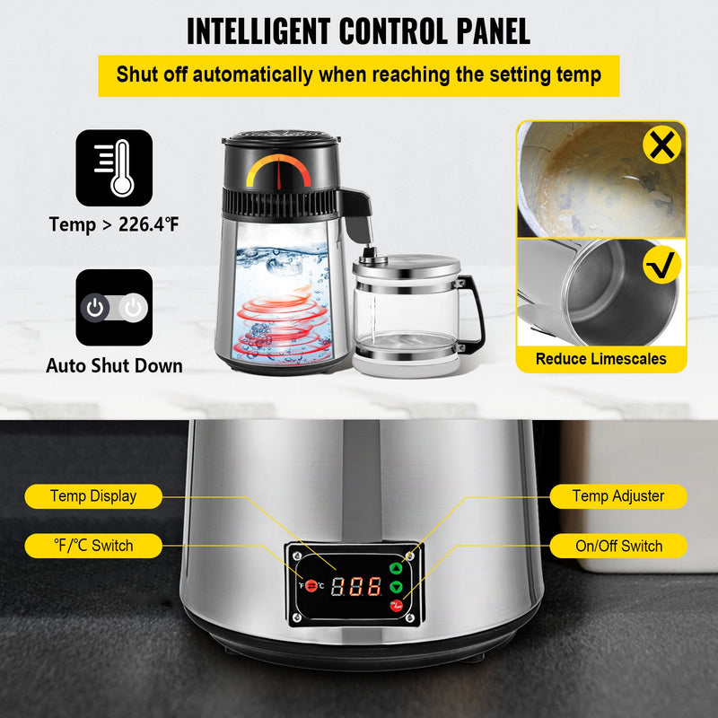 VEVOR 750W 4L нержавеющая сталь, предназначенная для хранения карт с регулируемой температурой