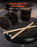 VEVOR elektriskā bungas sistēma ar 4 spilventiņiem, 163 skaņām, austiņu ligzdu un stereo skaļruņiem