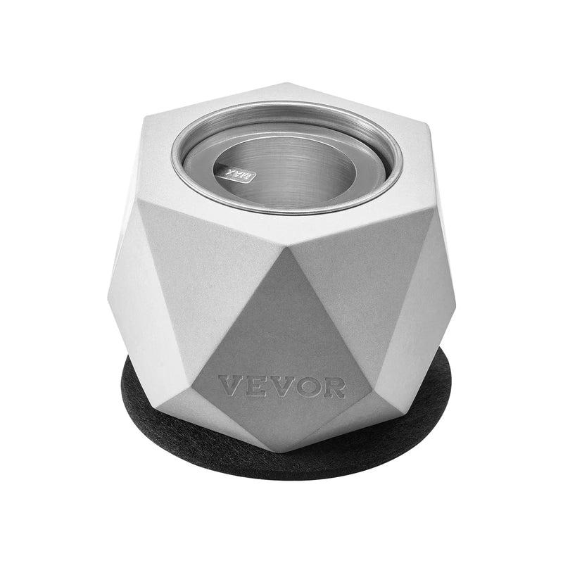 VEVOR galda virsmas ugunskura bļoda, betona mini kamīns iekštelpām un ārtelpām, pārnēsājams spirta degļa ugunskurs ar komplektā iekļautu dzēšamo vāku, piemērots terasei un balkonam, gaiši pelēks