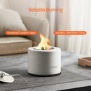 VEVOR galda ugunskura bļoda, betona galda kamīns iekštelpām un āra dekoram, pārnēsājams spirta deglis “S’mores” pagatavošanai, piemērots terasei un balkonam ar ugunsdzēšļa vāku, cilindrisks gaiši pelēks