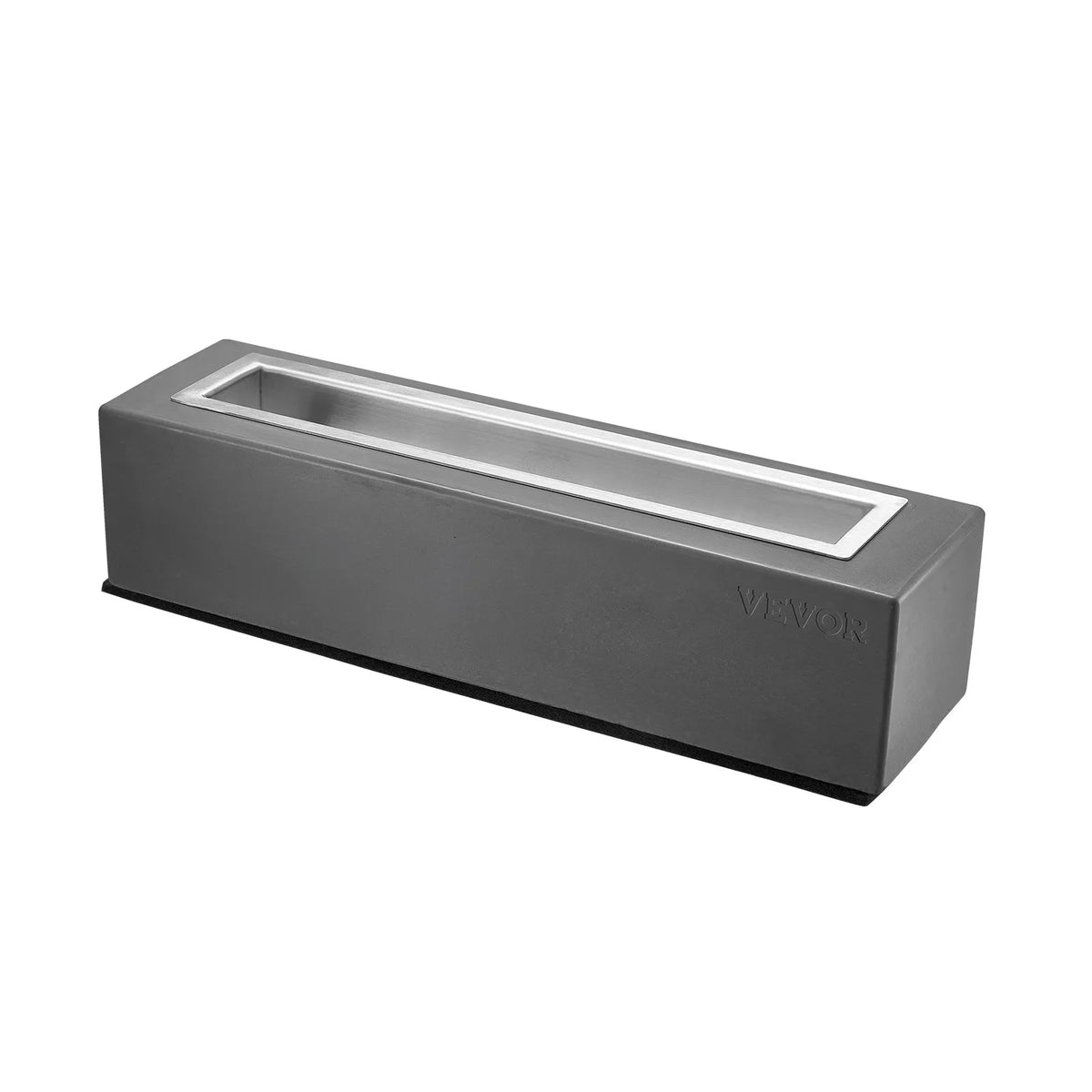 VEVOR Tabletop Fire Bowl 38 cm, Concrete Table Fireplace for Indoor and Outdoor Décor, Portable Ethanol Burner for S'mores Making, Suitable for Terrace and Balcony, with Fire Extinguisher Lid, Square Light Grey