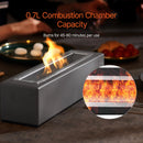 VEVOR galda ugunskura bļoda 38 cm, betona galda kamīns iekštelpām un āra dekoram, pārnēsājams spirta deglis “S’mores” pagatavošanai, piemērots terasei un balkonam, ar ugunsdzēšļa vāku, kvadrātveida gaiši pelēks