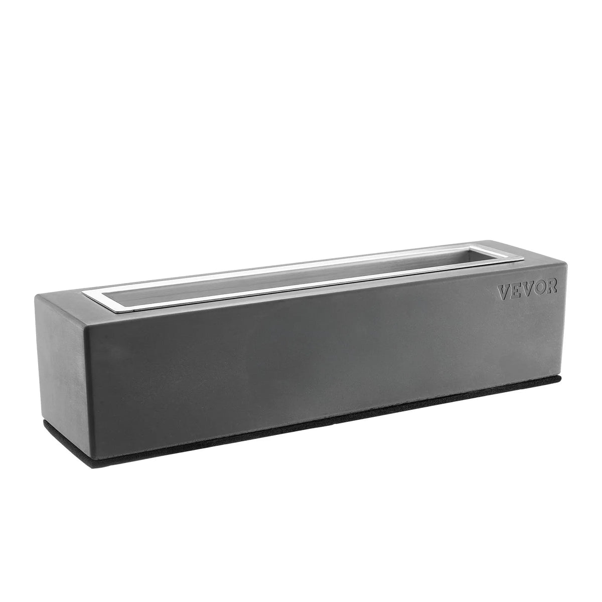 VEVOR Tabletop Fire Bowl 38 cm, Concrete Table Fireplace for Indoor and Outdoor Décor, Portable Ethanol Burner for S'mores Making, Suitable for Terrace and Balcony, with Fire Extinguisher Lid, Square Light Grey