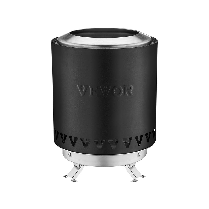 VEVOR galda ugunskurs 15,2 cm – nerūsējošā tērauda kamīns iekštelpām un āra lietošanai, melns