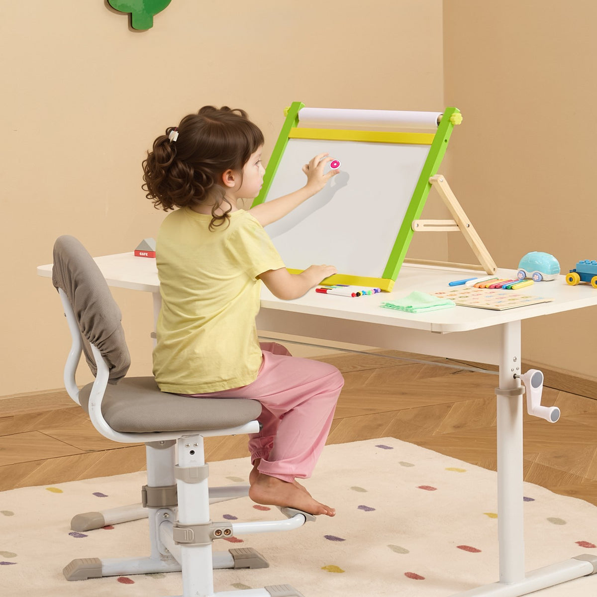 VEVOR 3 in 1 Children's Easel with Magnetic Whiteboard and Chalkboard